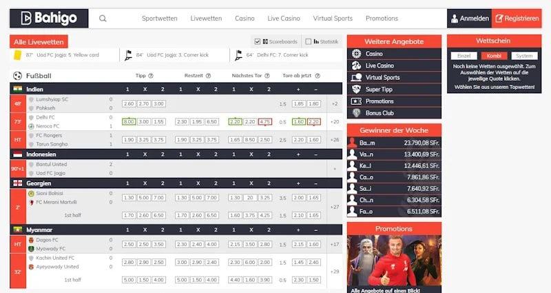 Sportwetten im Bahigo89